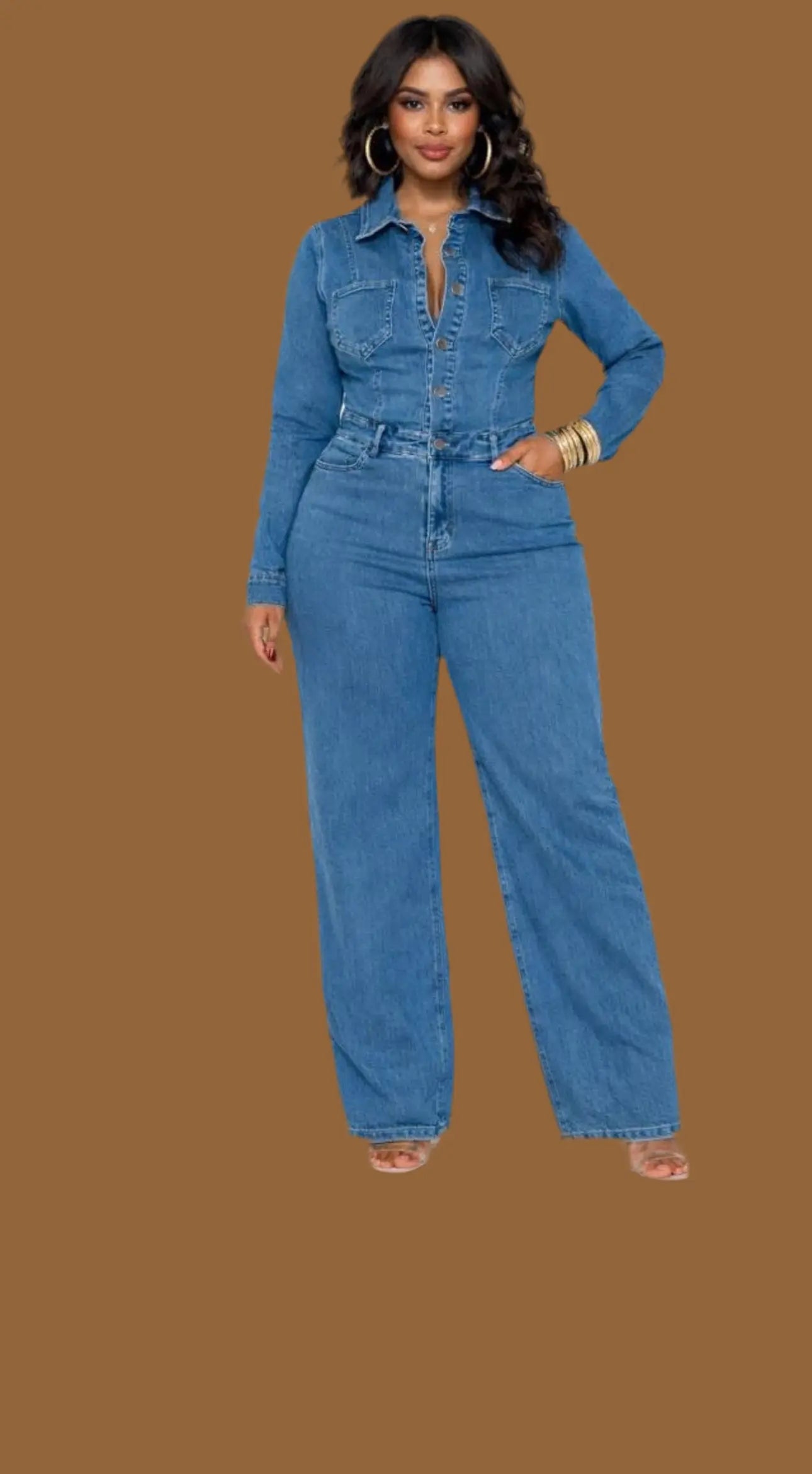 Denim Hourglass Jumpsuit Milk Haute Clothing & Couture