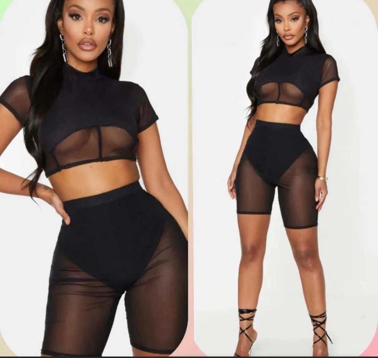 Meshed up Biker Shorts