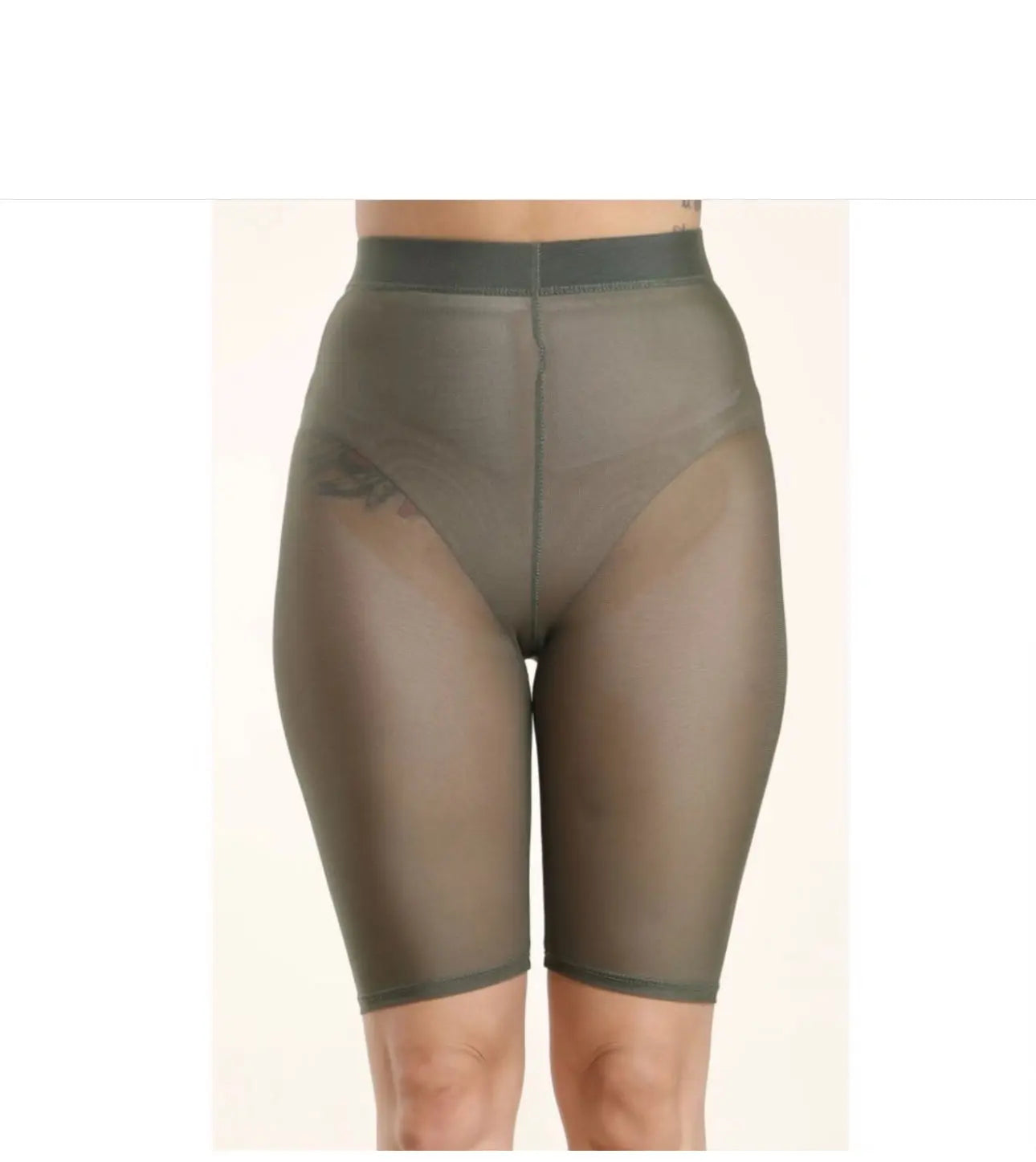 Meshed up Biker Shorts Milk Haute Clothing & Couture