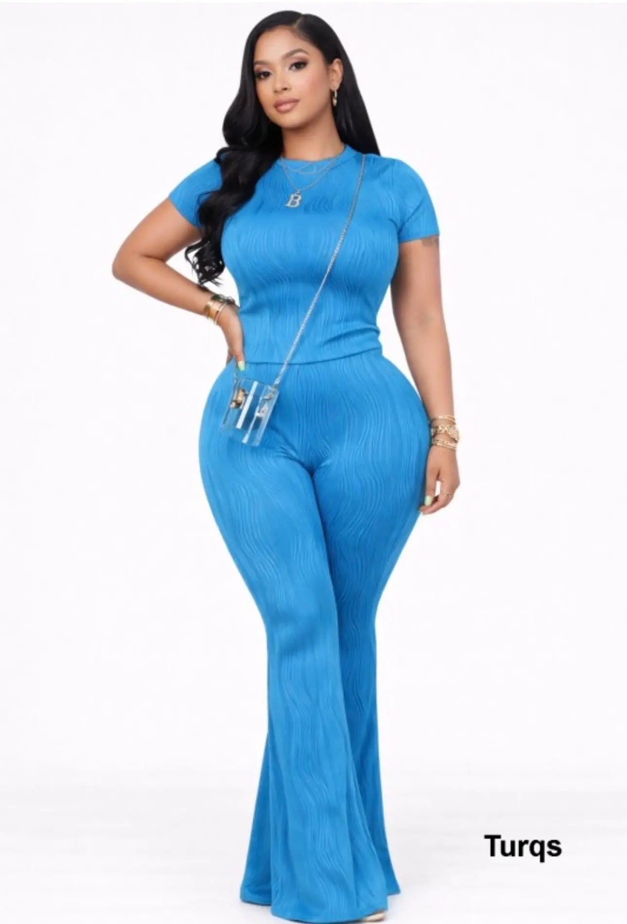 Soft Life Flare Set Turquoise Milk Haute Clothing & Couture