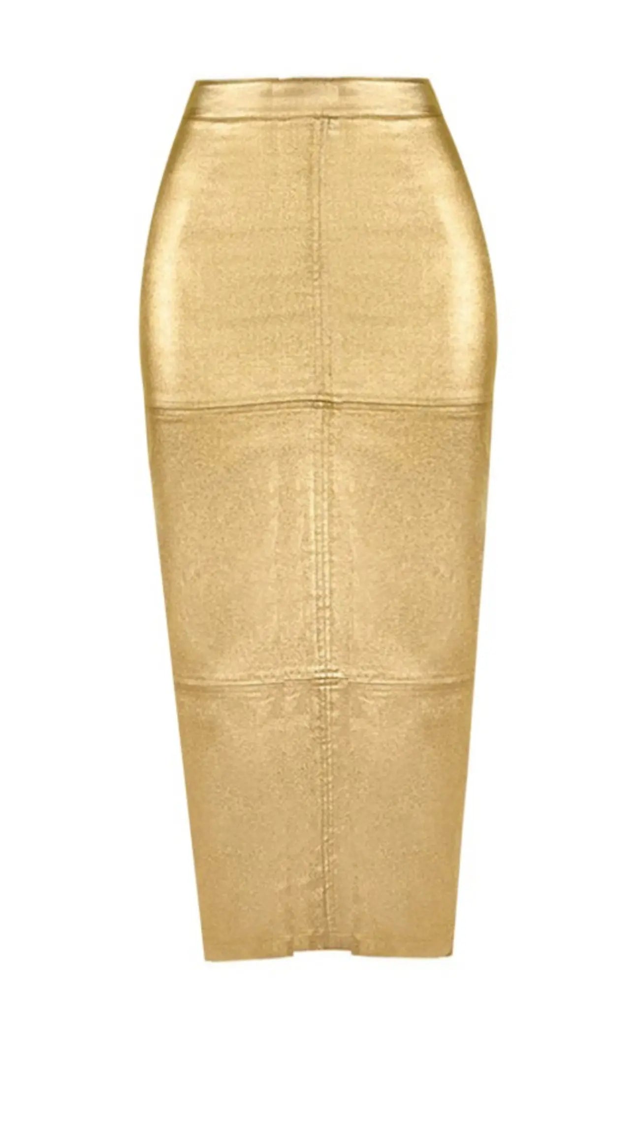 Metallic Gold Privilege Skirt Milk Haute Clothing & Couture
