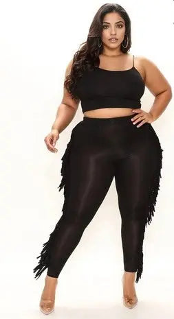 Curvy Girl Tassel Pants Milk Haute Clothing & Couture
