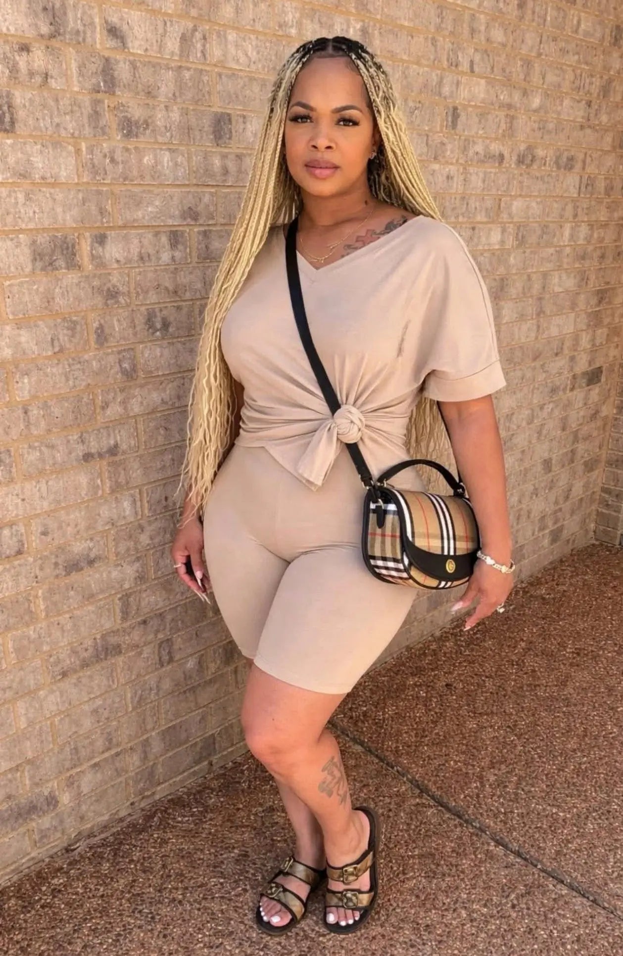 Tan Luxe Set Milk Haute Clothing & Couture