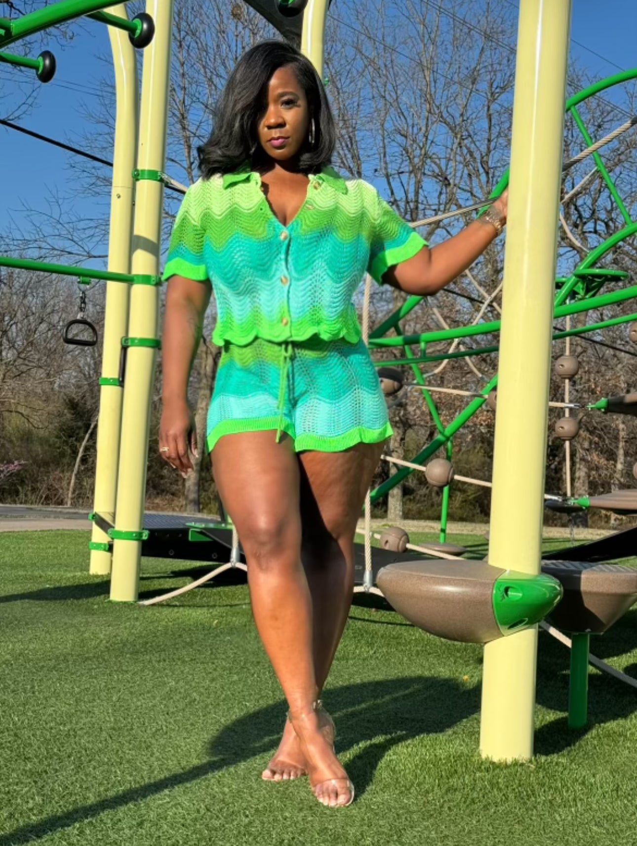 A Whole Lotta Green Two Piece Set