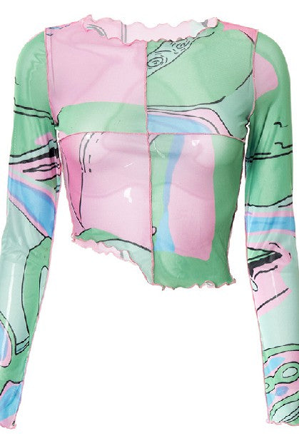 Pinky Sheer Top