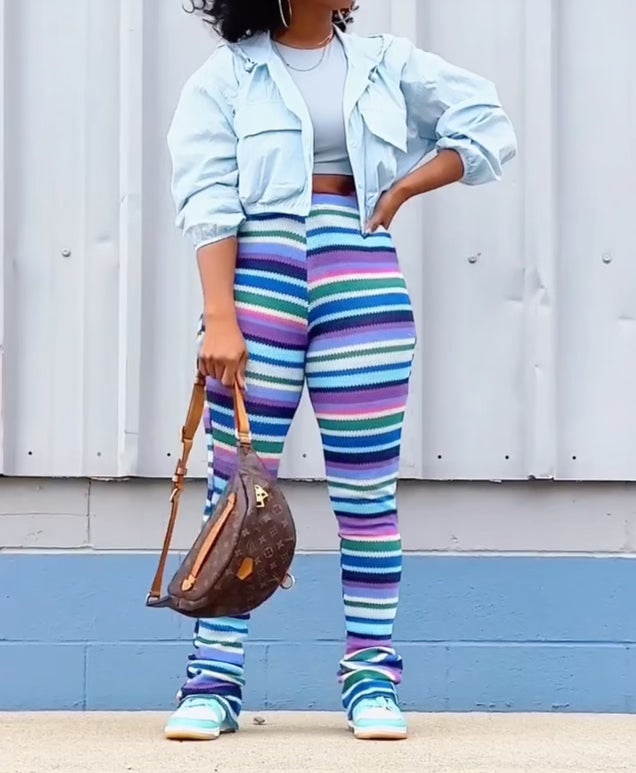 Multi Color Striped Pants