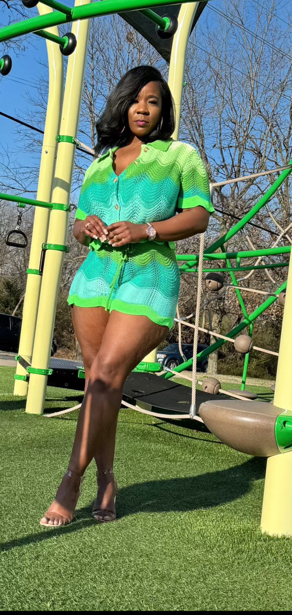 A Whole Lotta Green Two Piece Set