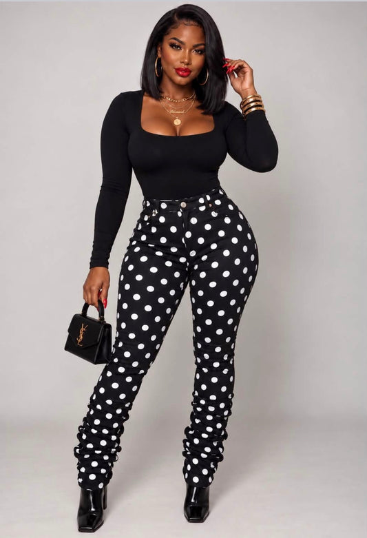Seeing Spots Stacked Pants