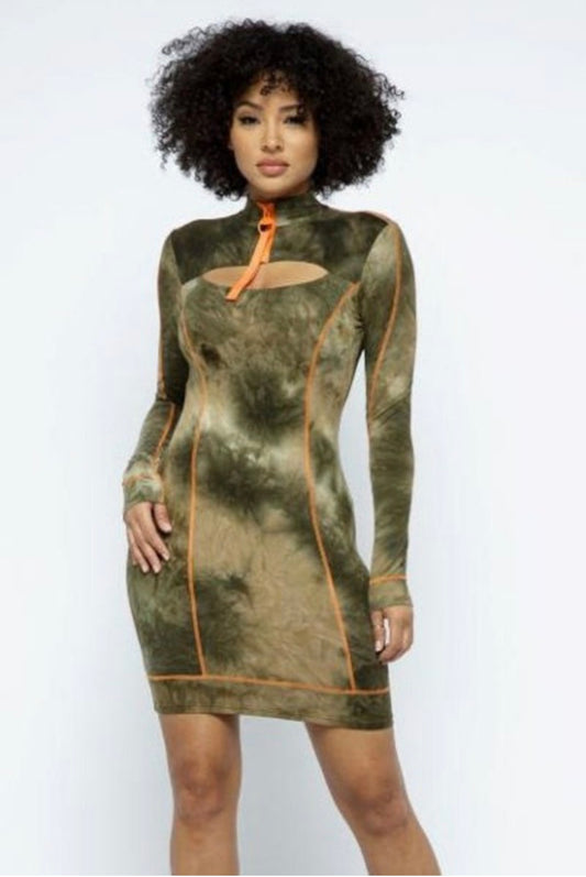 Olive Bawdy Dress
