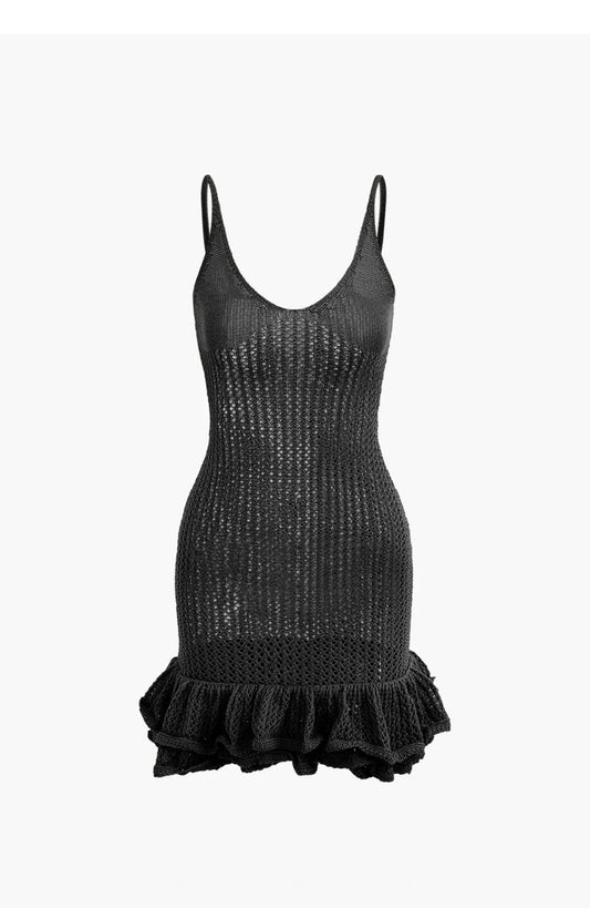 Presha Crochet Dress (Black)