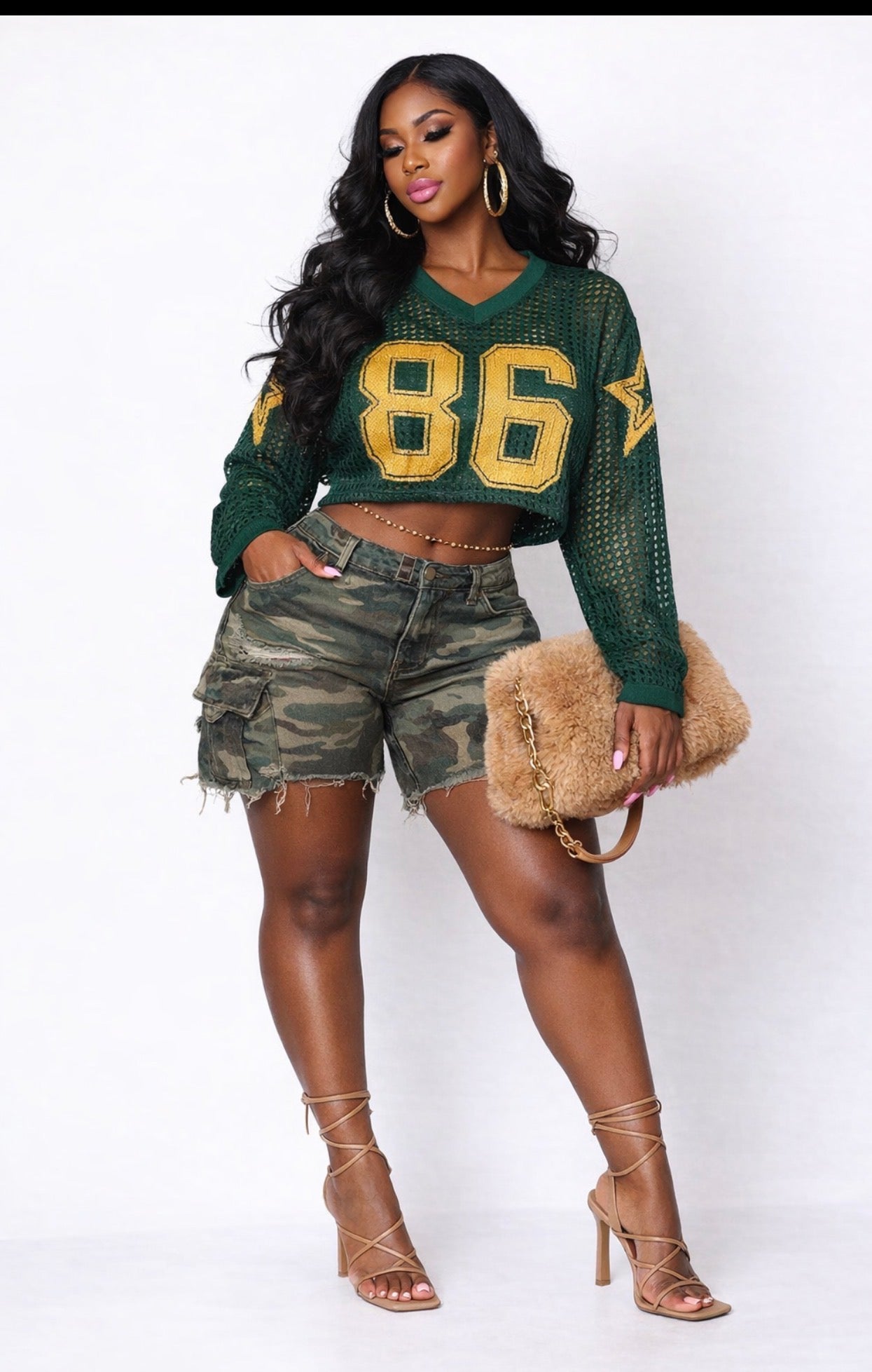 80s Baby V Neck Sweater