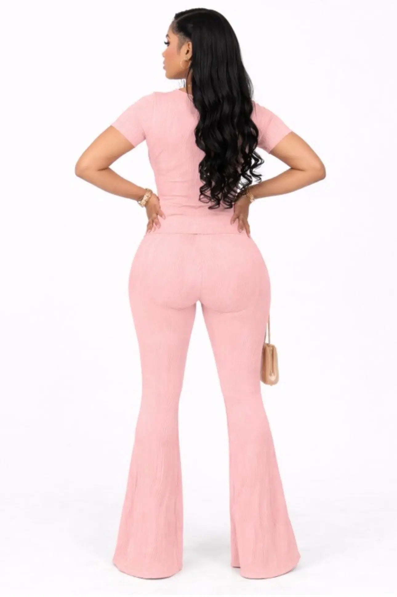 Soft Life Flare Set Pink Milk Haute Clothing & Couture