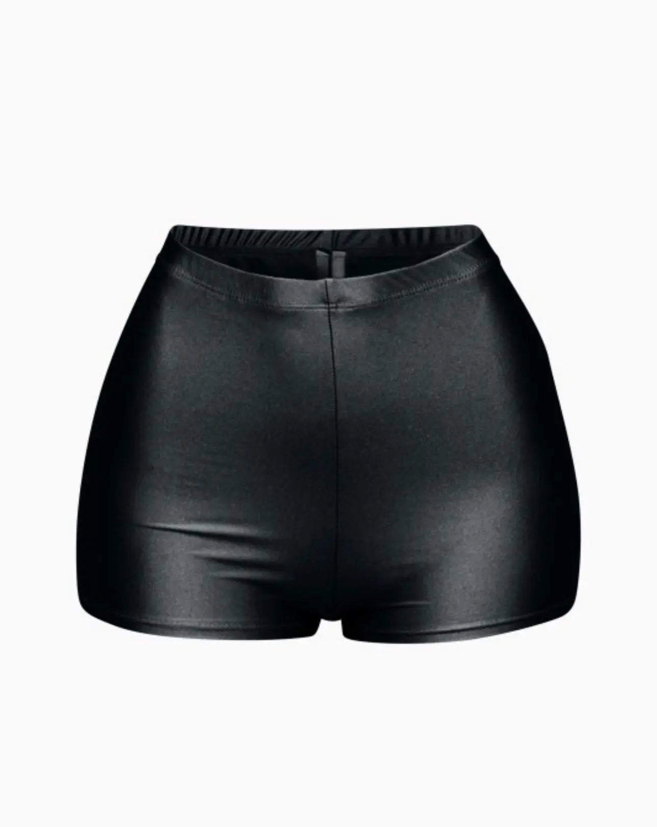 Shiny High Waisted  Shorts Milk Haute Clothing & Couture