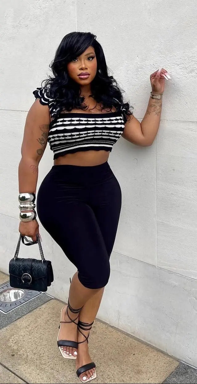 Betty Boop Capri Pants Milk Haute Clothing & Couture