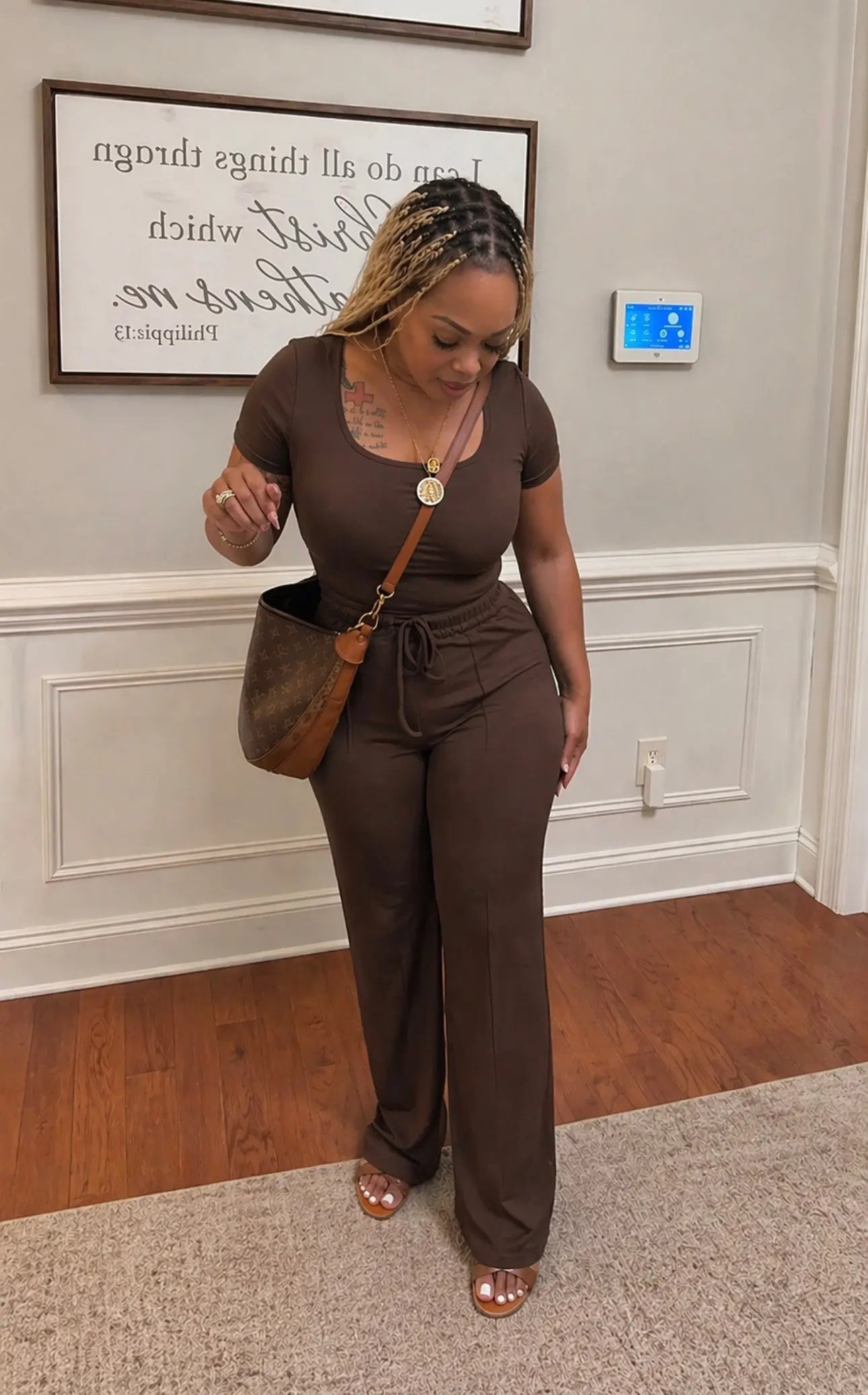 Never Basic Pants Set Brown Milk Haute Clothing & Couture