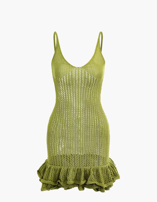 Presha Crochet Dress (Green)