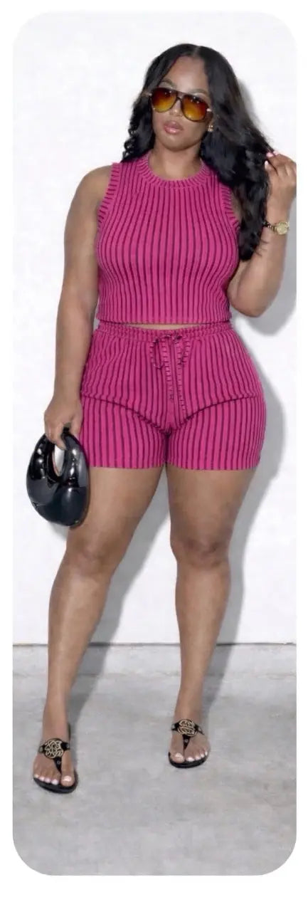 Pink Weekend Stripe Set Milk Haute Clothing & Couture