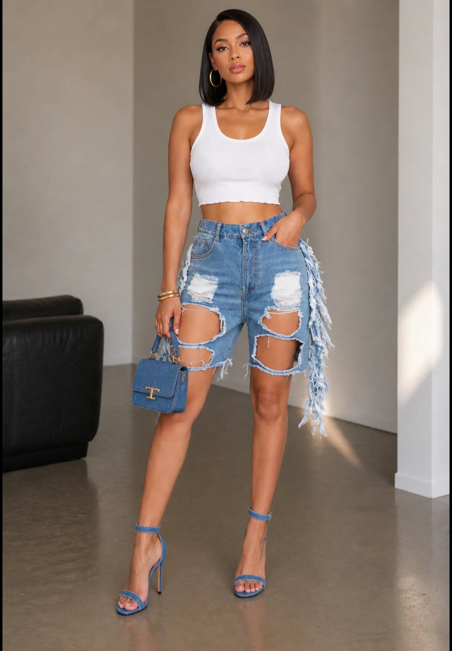 Blue Crush Denim Shorts Milk Haute Clothing & Couture
