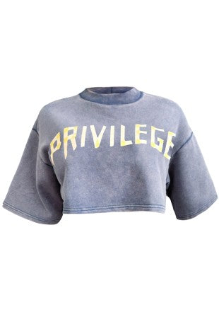 Privilege Cropped Sweatshirt